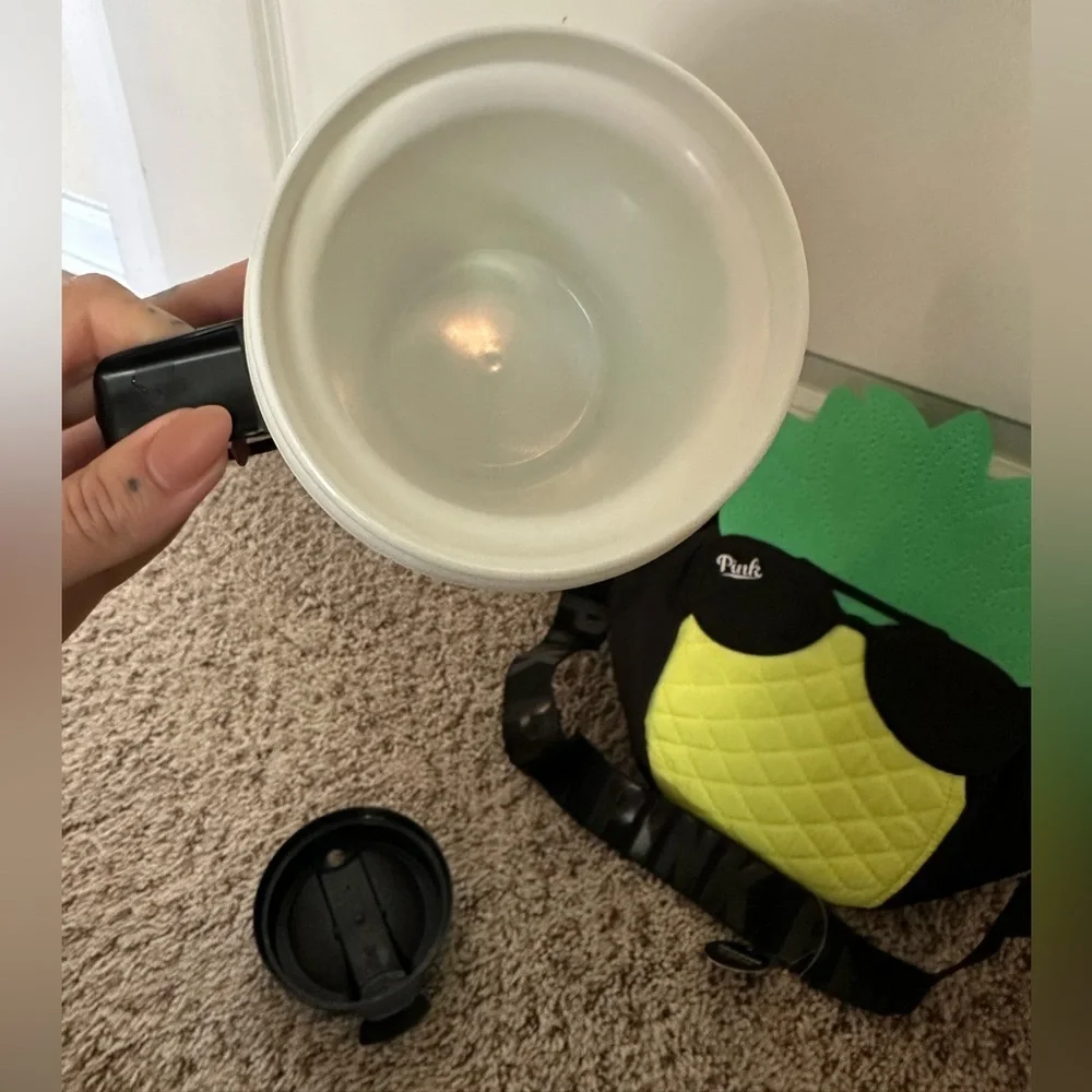 Lot of 2 Items: PINK Nation Black Travel Tumbler & PINK Pineapple Cooler Bag - Picture 6 of 10